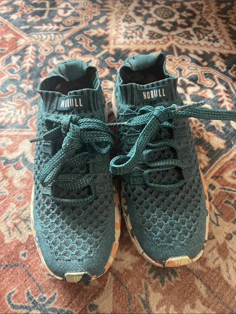 NOBULL  Knit Trainer in Teal with Multicolor Trim